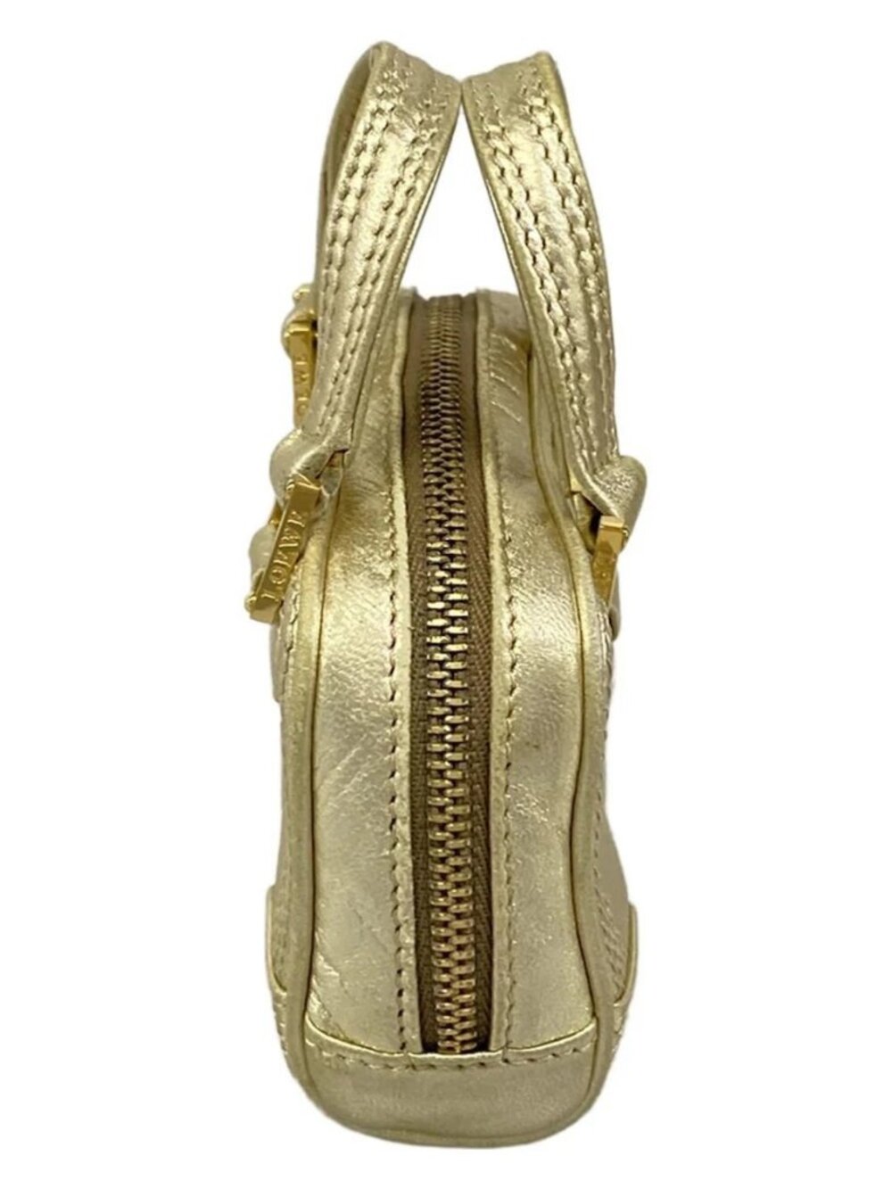 LOEWE Amazon Nano Gold Leather Handbag - Picture 4 of 13